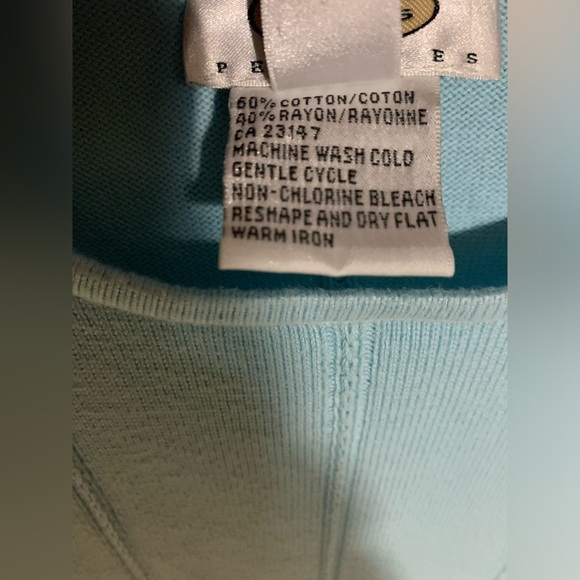 Talbots Blue Shirt and Sweater Set - Size Large - Picture 7 of 7